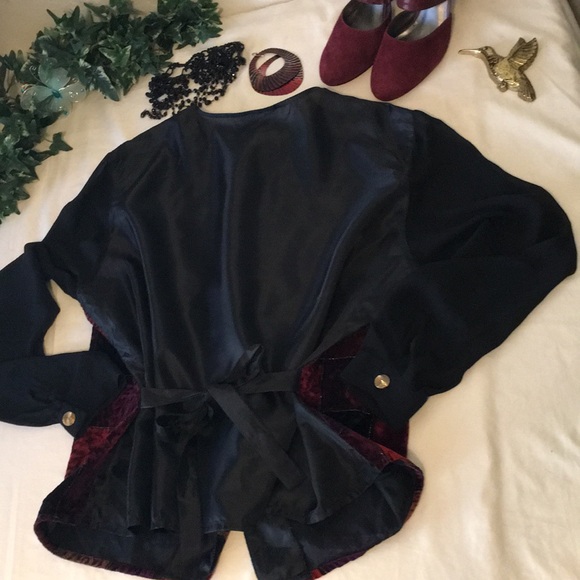 BFA Classics Patchwork Sheer Sleeve Blouse - Picture 7 of 8